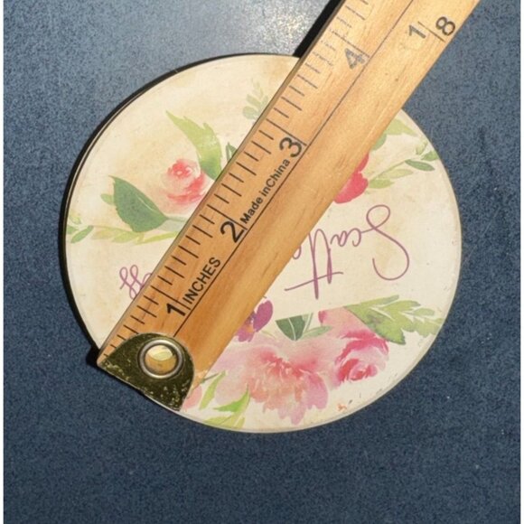 Floral Cork Coaster Set Of 3 "Scatter Kindness" 4 Inch Round - Picture 3 of 3